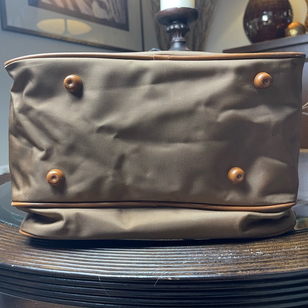 Samsonite Vintage Shoulder Bag Messenger Briefcase Luggage Tan Brown Leather - Picture 4 of 5
